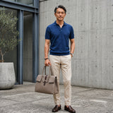 [Shrink leather x croco pattern leather]<br>Voyage L bag<br>color: taupe