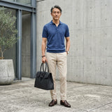 [Taurillon Lagoon x Crocodile]<br>Voyage L bag<br>color: black<br>[Scheduled to arrive in early August]