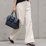 [Taurillon Lagoon x Crocodile]<br>Voyage M bag<br>color: navy