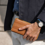 [Persimmon tangy dyed] <br>L zip long wallet