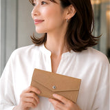 [French calf] <br>flap long wallet<br>color: taupe