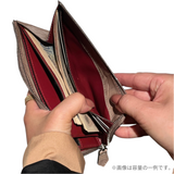 [Croc pattern] <br>L zip long wallet<br>color: khaki