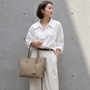 [シュリンクレザー]<br>トゥティトートバッグ<br>color：トープ