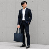 [フレンチカーフ] <br>パレストートバッグ<br>color：ネイビー