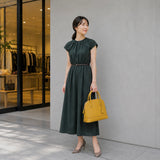 [Shrink leather] <br>round shoulders<br>color: mustard yellow