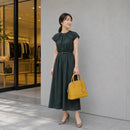 [Shrink leather] <br>Round shoulder<br>Color: Mustard Yellow
