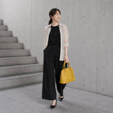 [Shrink leather] <br>round shoulders<br>color: mustard yellow