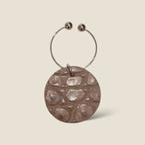 [Color Crocodile] <br>glass charm<br>color: taupe