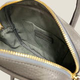 [Shrink leather]<br>postman mini shoulder<br>color: ethane gray
