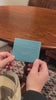 [French calf] <br>card & slit<br>color: Jean blue