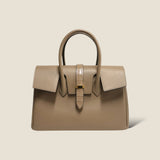 [Shrink leather x croco pattern leather]<br>Voyage M bag<br>color: taupe x taupe