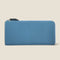 [French calf] <br>L Zip long wallet<br>color: Gene Blue