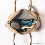 [Shrink leather]<br>postman mini shoulder<br>color: taupe