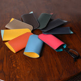 [French calf] <br>glasses case<br>color: Jean blue