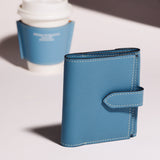 [French calf]<br>hookup wallet<br>color: Jean blue