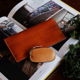 [Persimmon tangy dyed] <br>Long wallet (no coin purse)