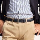 [Gloss cordovan] <br>30mm belt<br>color: navy