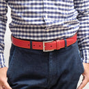 [French calf] <br> 35mm belt <br> color: red