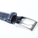 [Croco pattern leather] <br> 35mm belt <br> color: Ink blue