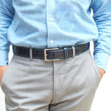 [Salvage PROJECT]<br>[Croc pattern leather] <br>35mm belt<br>color: ink blue