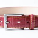 [Croco pattern leather] <br> 35mm belt <br> color: red
