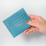 [French calf] <br>card & slit<br>color: Jean blue