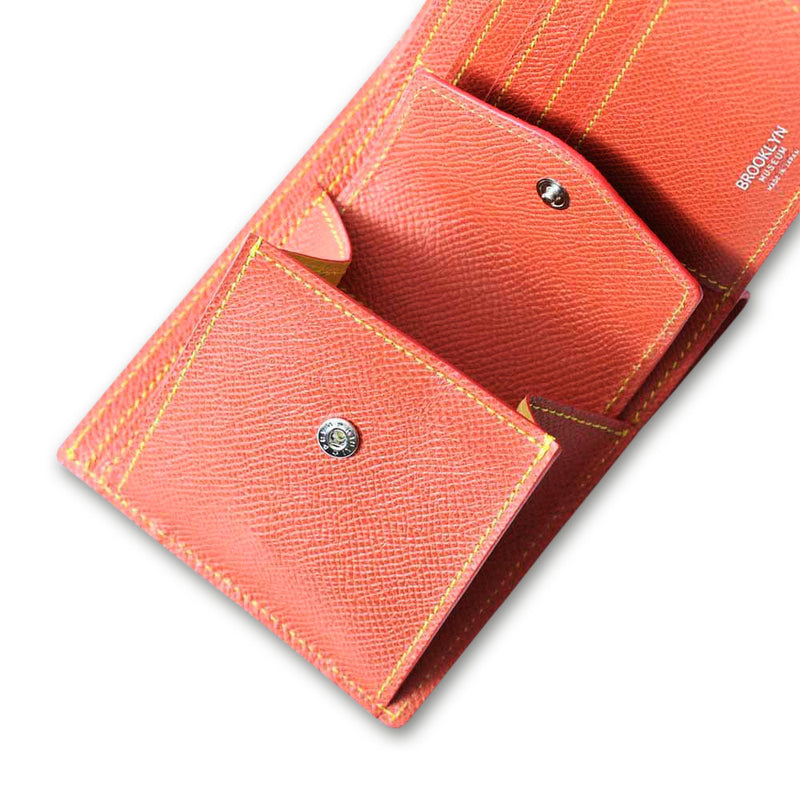 [French calf] <br> International wallet <br> Color: Orange