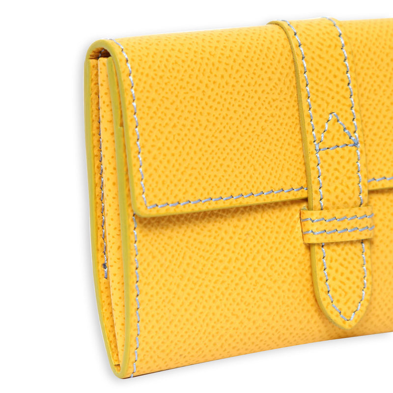 [French calf] <br> Belt card case <br> color: yellow <br> [Made to order]