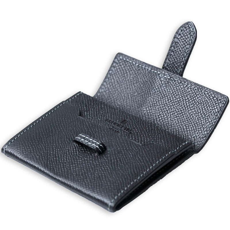 [French calf] <br> Belt coin case <br> COLOR: Black <br> [Made to order]