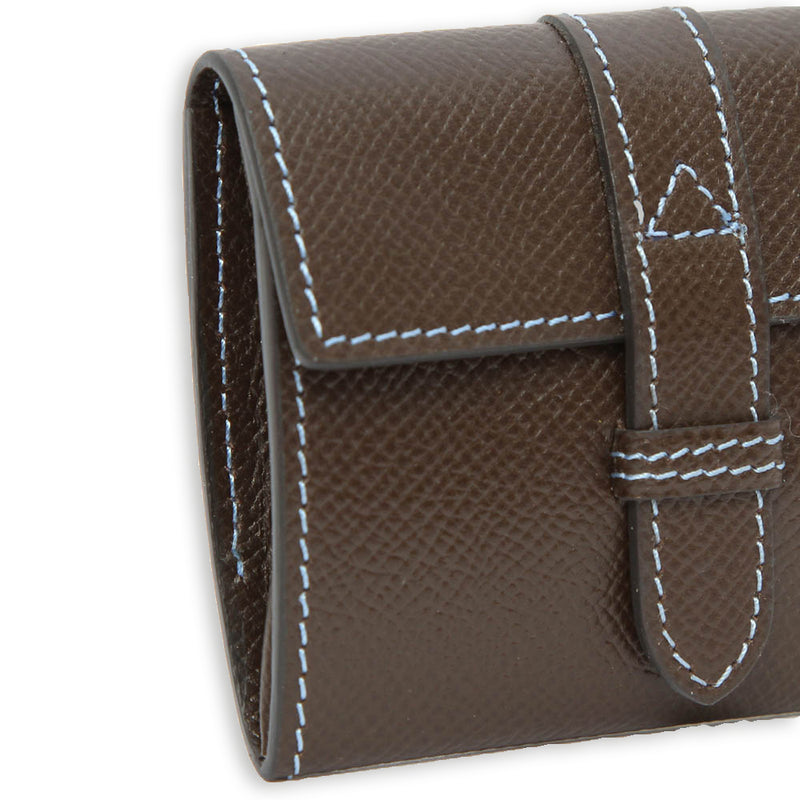 [French calf] <br> Belt coin case <br> COLOR: Dark brown <br> [Made to order]