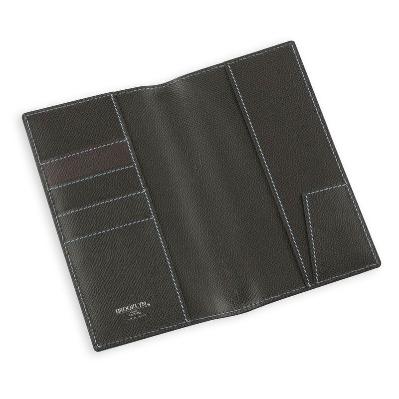 [French calf] <br> Pocket size notebook cover <br> color: dark brown
