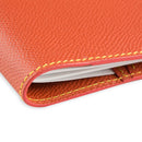 [French calf] <br> Pocket size notebook cover <br> color: Orange <br> [Made to order]