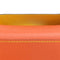 [フレンチカーフ] <br>通しマチカードケース<br>color：オレンジ