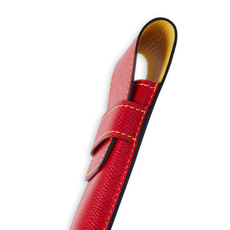 [French calf] <br> 3 pen case <br> COLOR: Red <br> [Made to order]