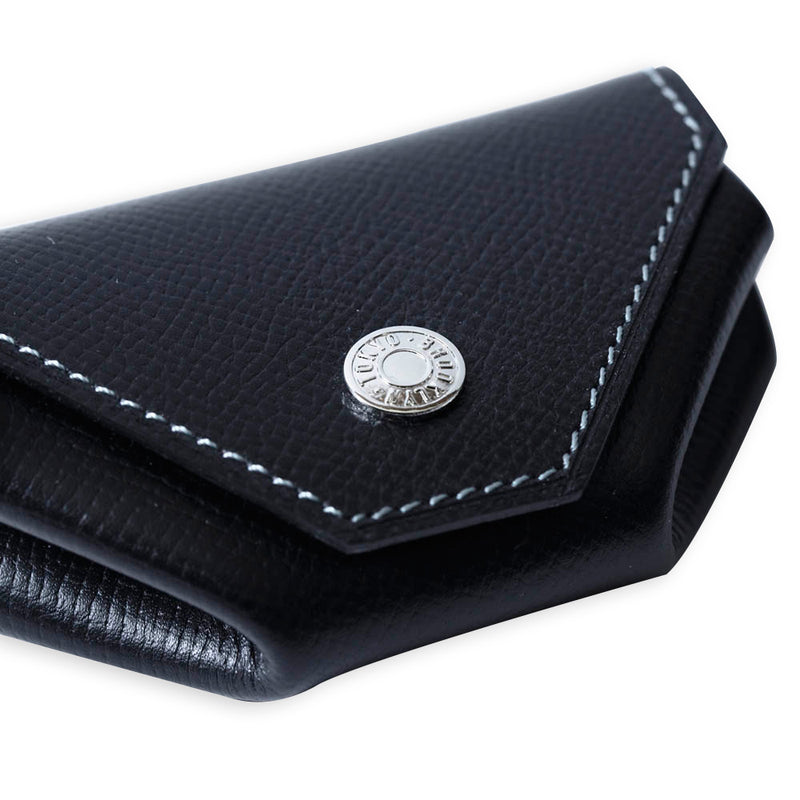 [French calf] <br> Snap coin case <br> COLOR: Black <br> [Made to order]