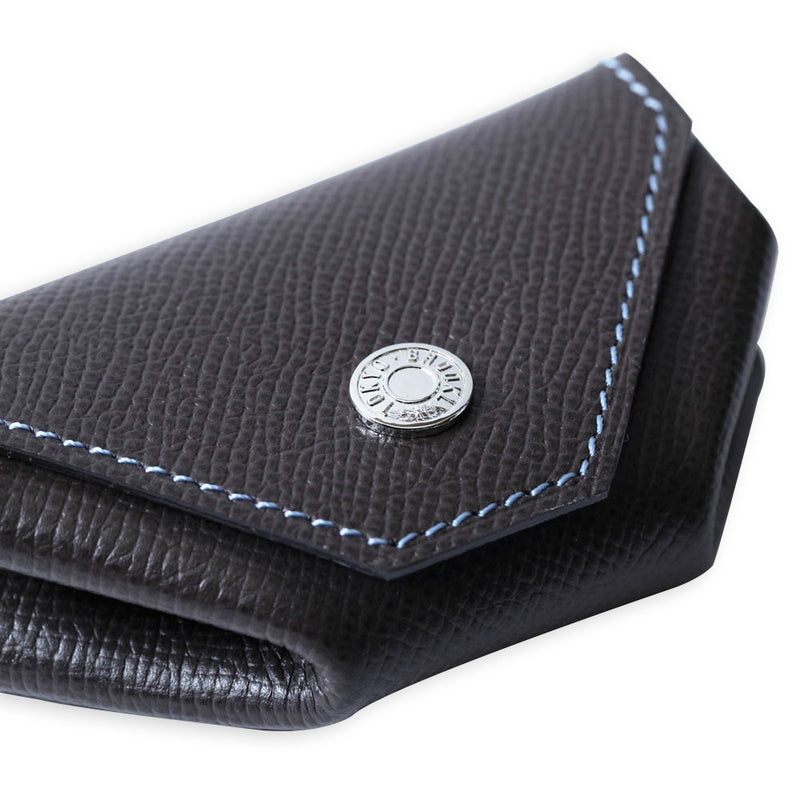 [French calf] <br> Snap coin case <br> COLOR: Dark brown