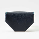 [French calf] <br> Snap coin case <br> Color: Navy x turquoise stitch