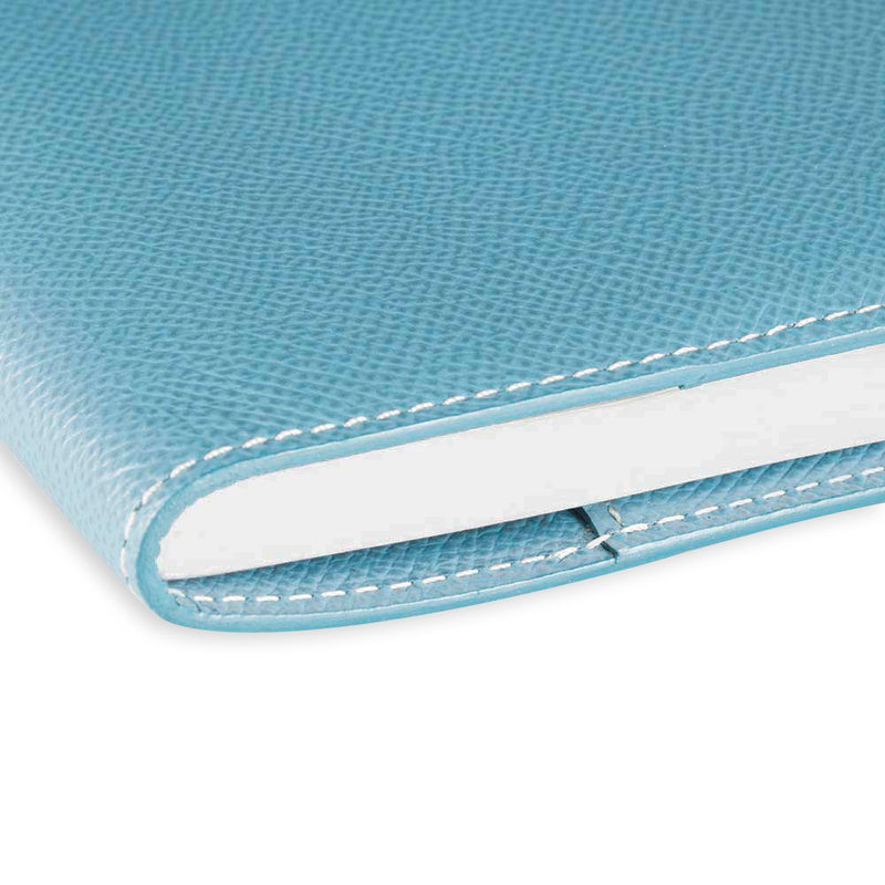 [French calf] <br> A5 notebook cover <br> color: Aqua Blue