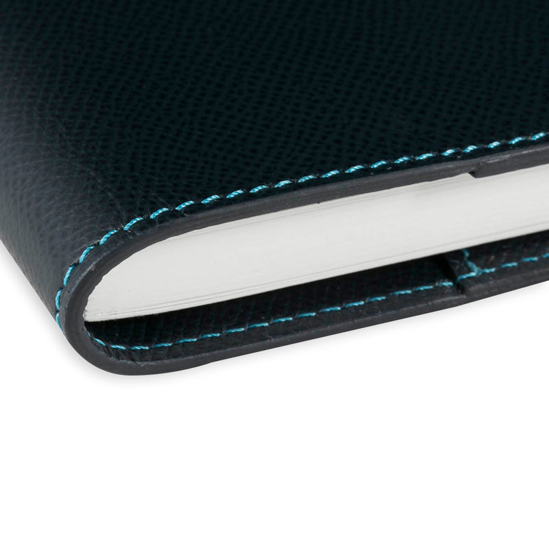 [French calf] <br> A6 notebook cover <br> color: Navy