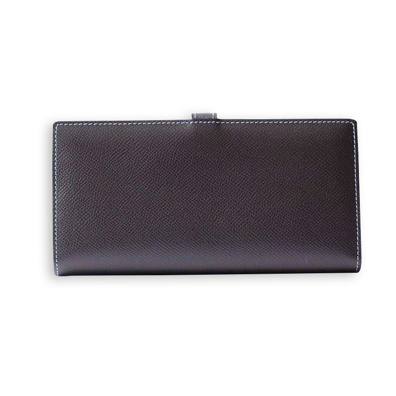 [French calf] <br> Long wallet with belt <br> COLOR: Dark brown <br> [Made to order]