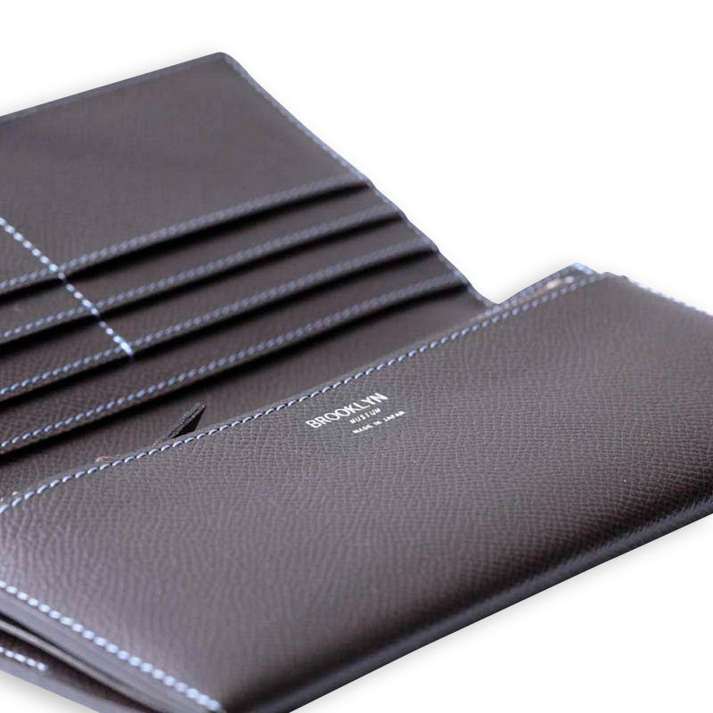 [French calf] <br> Long wallet with belt <br> COLOR: Dark brown <br> [Made to order]