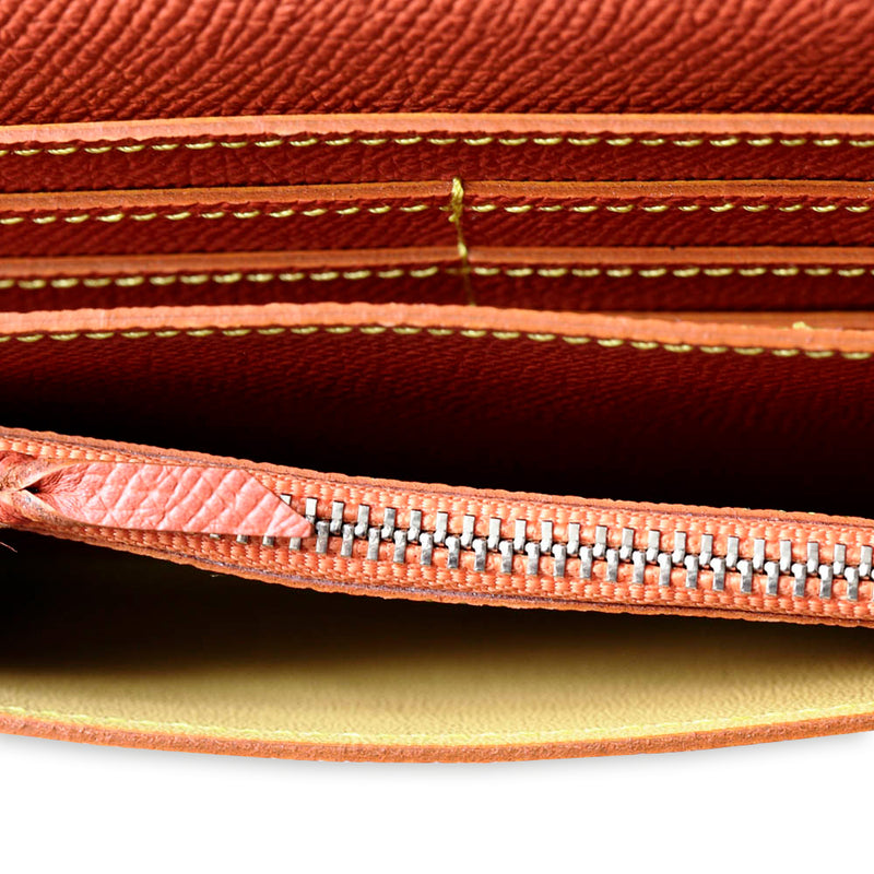 [French calf] <br> Long wallet with belt <br> color: Orange <br> [Made -to -order]