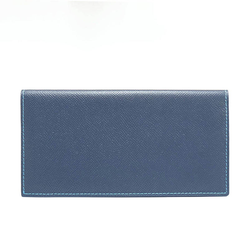 [French calf] <br> Long wallet (no coin purse) <br> color: Ink blue <br> [Made -to -order]