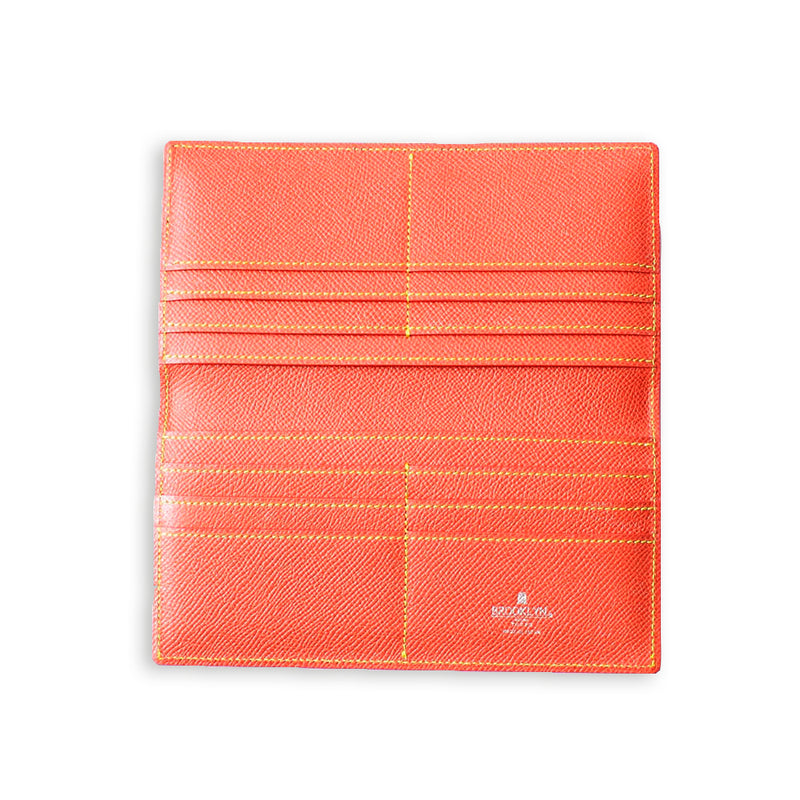 [French calf] <br> Long wallet (no coin purse) <br> color: Orange
