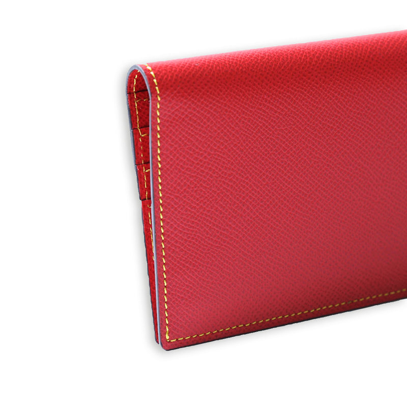 [French calf] <br> Long wallet (no coin purse) <br> COLOR: Red