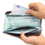 [French calf] <br>L zip long wallet<br>color: dark brown