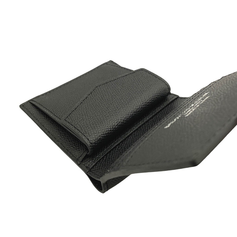[French calf] <br> Mini wallet (with coin purse) <br> color: Black