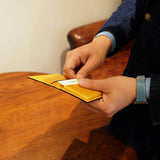 [藍染めクロコダイル] <br>内盛りカードケース
