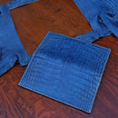 [Indigo Dyeing Crocodile] <br> Long wallet (with coin purse) <br> [Made -to -order production]