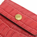 [Croco pattern leather] <br>Mini -snap wallet<br>color: Red